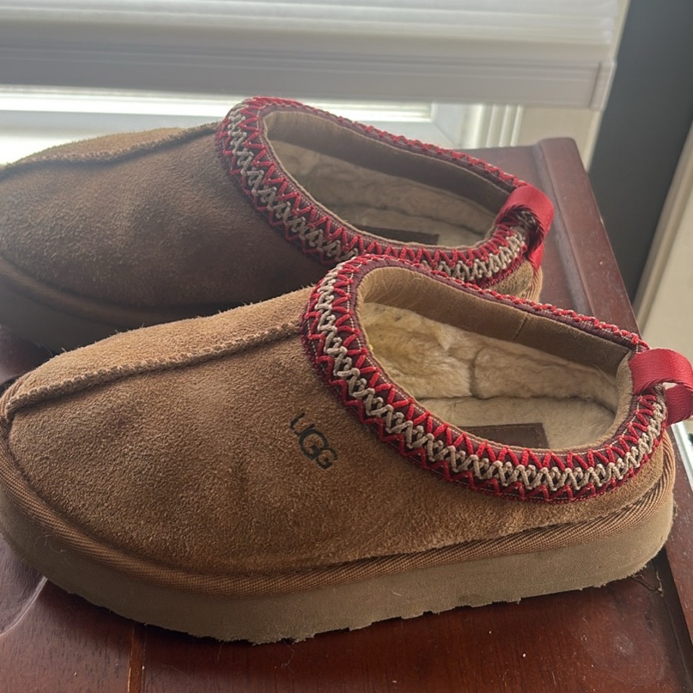 UGG Kids TASMAN slippers Brown Suede size 12